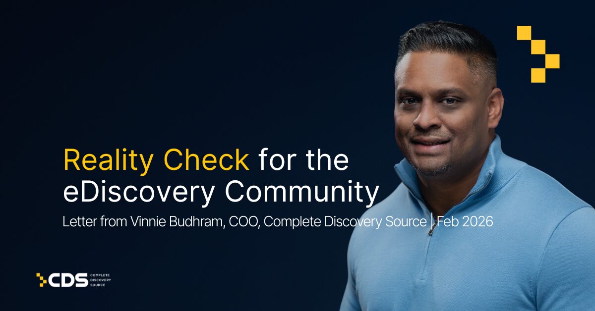Reality Check for the eDiscovery Community