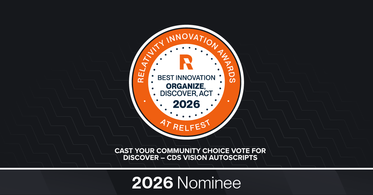 See What’s Possible: Meet Organize Nominee CDS Vision Autoscripts