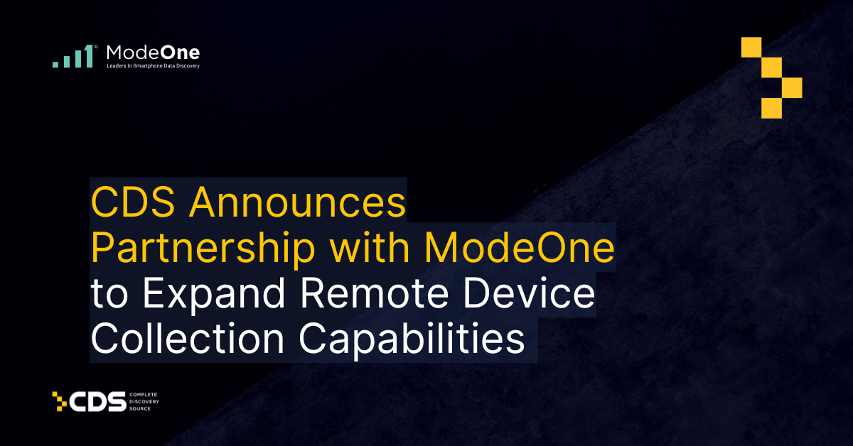 CDS Announces Partnership with ModeOne to Expand Remote Device Collection Capabilities