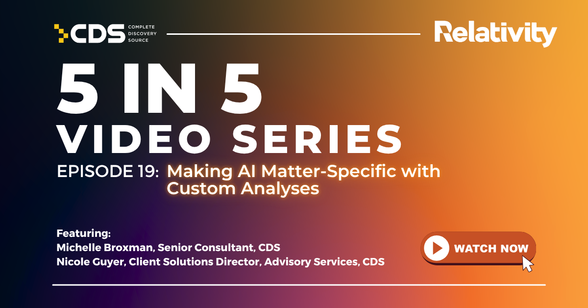 5 in 5 | Episode 19: Making AI Matter-Specific with Custom Analyses
